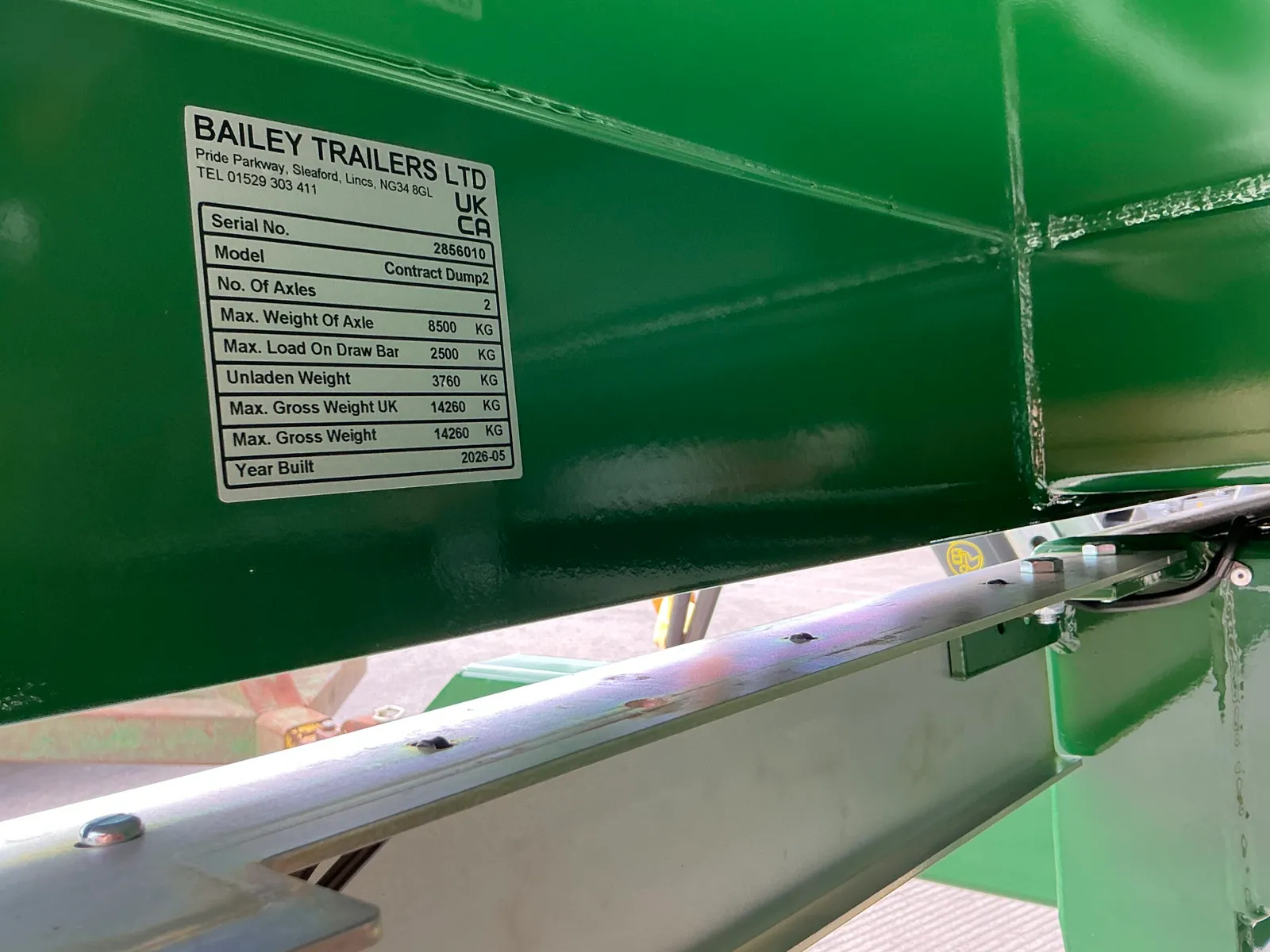 Bailey Trailers 10 Tonne Contract Dump
